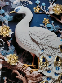 Peacock 3D Scenery Crystal 1988