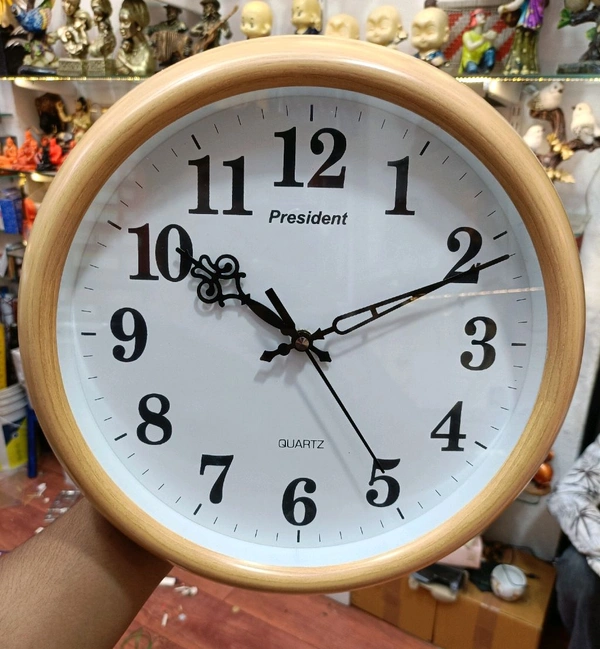 President Wall Clock 5007 Wood Finish 2 2052