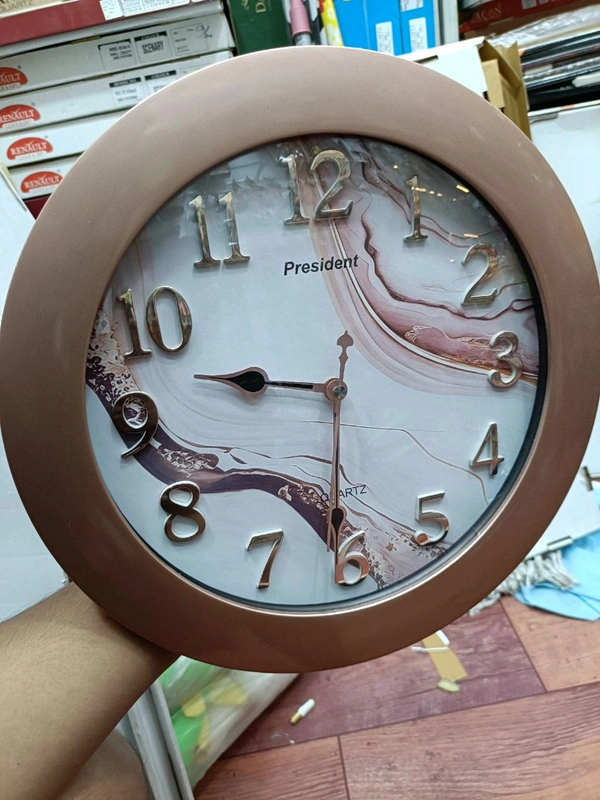 President Wall Clock 5607 Rose Gold 2053