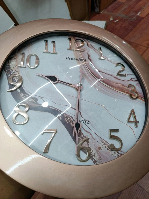 President Wall Clock 5607 Rose Gold 2053