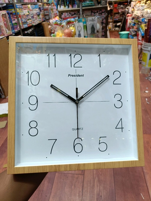 President Wall Clock 9707 Wood Finish 3 2055