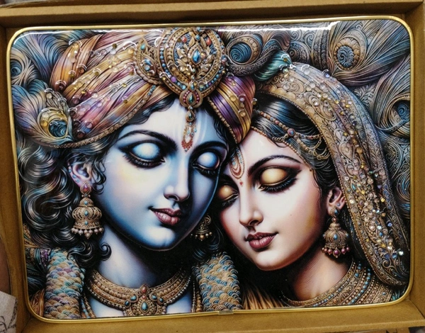 Radha Krishna Crystal Frame 2060