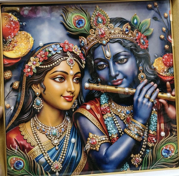 Radha Krishna Crystal Frame 2066