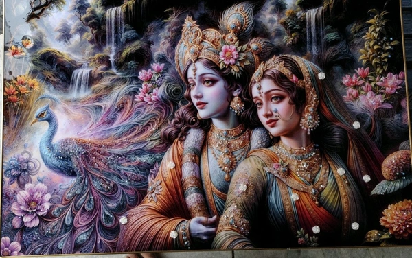 Radha Krishna Crystal Frame 2072
