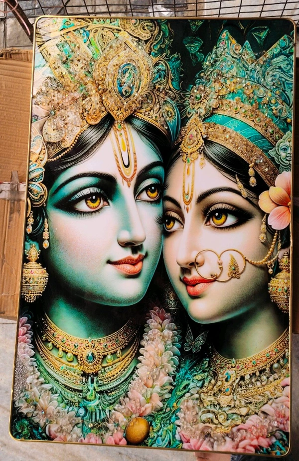 Radha Krishna Crystal Frame 2074