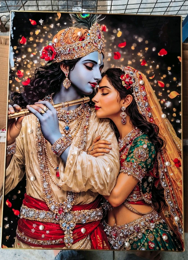 Radha Krishna Crystal Frame 2077