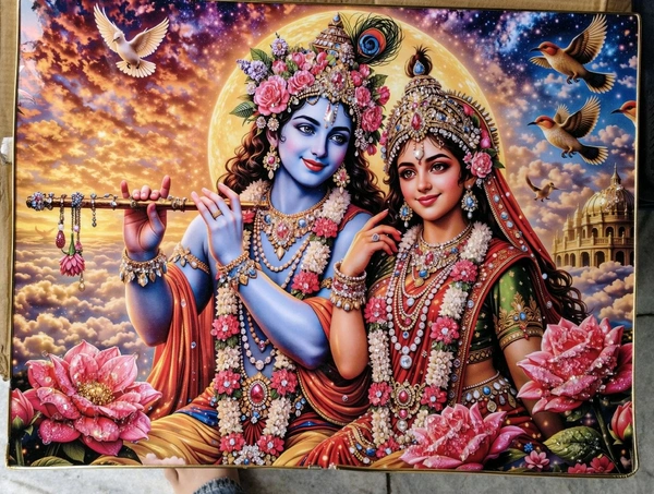 Radha Krishna Crystal Frame 2079