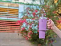 Stanley Quencher H2.0 Tumbler with Handle and Straw 40 oz | Flowstate 3-Position Lid | Cup Holder Compatible for Travel | Insulated Stainless Steel Cup | BPA-Free | Lilac2088