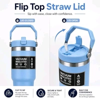 This is likely a black stainless steel vacuum insulated tumbler with a top handle, similar to models from brands like Pick Sip or Star Work.