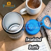 This matte black stainless steel bottle features a "California" and "Skateboard" graphic with a prominent red screw cap and carrying loop.