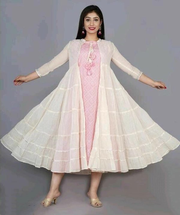 Cotton Sensational Women Gown - pink, S