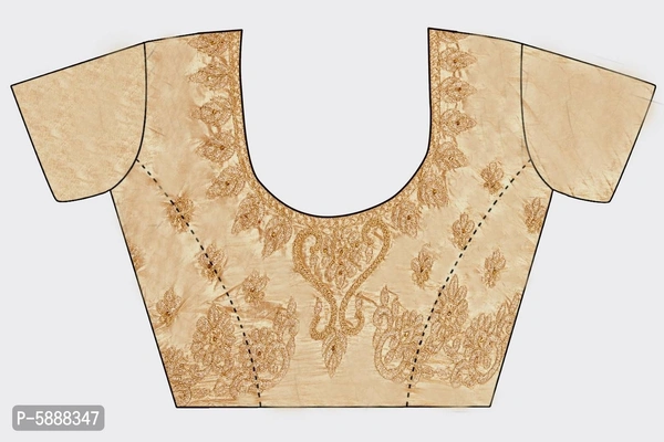 Kajal Enterprises *Stylish Red Semi-Stitched Border With Embroidered Blouse Gota Lehenga Choli Set - Red, Free