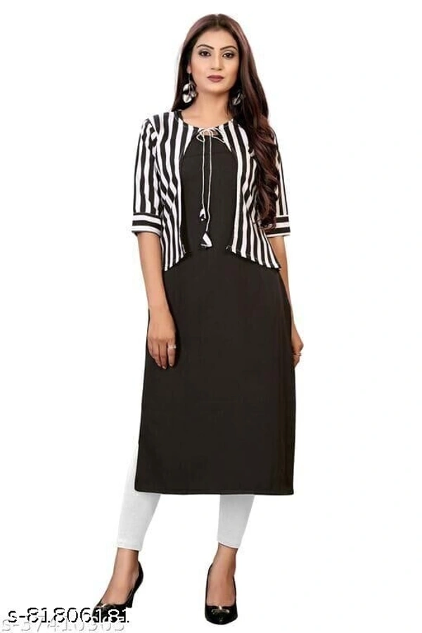 Flirty Casual Printed Crepe Kurti - available, S
