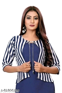 Flirty Casual Printed Crepe Kurti - L, available