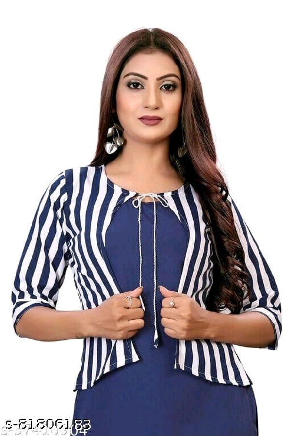 Flirty Casual Printed Crepe Kurti - L, available