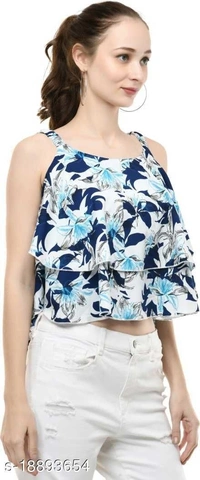 AVMP Women Printed Strip Top - S, available