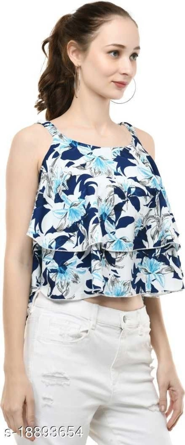 AVMP Women Printed Strip Top - S, available