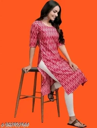 Zig-Zag Printed Kurti For Women