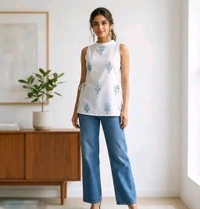 Daily wear kurti/casual top /kurti/fancy/stylish/collage wear/office wear/ethnic kurti