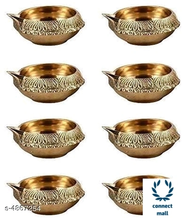 Trendy Brass Diya Oil - Set Of 2, 4,8 and 10 - Set Of 2, Golden, Set Of 4