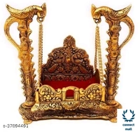 Fancy Show Piece - 17cm×9.5cm×7.5cm, Golden Yellow, Metal