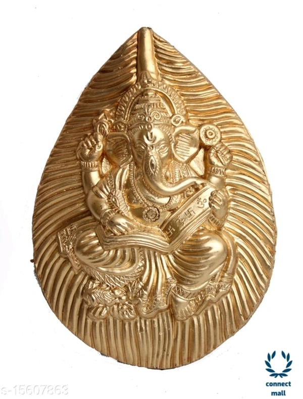 Elegant Decor Showpieces - 10.5 cm ×10 cm × 10.5 cm, Golden Yellow, Brass