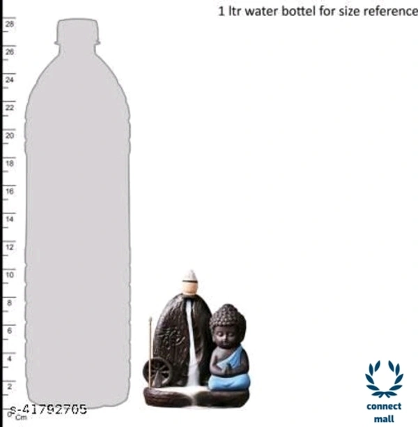 Smoke Fountain - 10 cm, Black & Blue, Stone