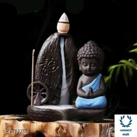 Smoke Fountain - 10 cm, Black & Blue, Stone