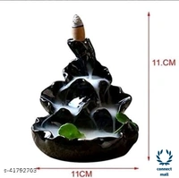 Smoke Fountain - 10cm× 10 cm× 11cm, Black, Stone