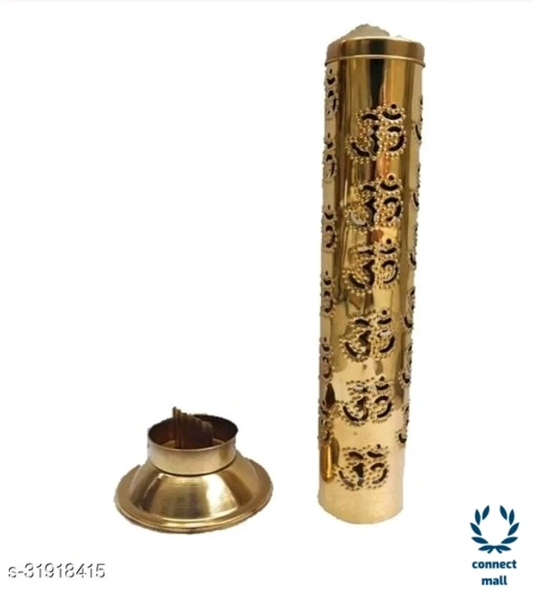 Insence Stick Holder - 28.5cm×10cm×10cm, Yellow, Metal