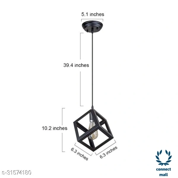 Fancy light lamp - 24 inch× 16 inch × 16 inch, Black, Wood