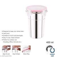 Unique Water Bottle - (B×H )3.5 cm× 3.5 cm, Pink, Steel