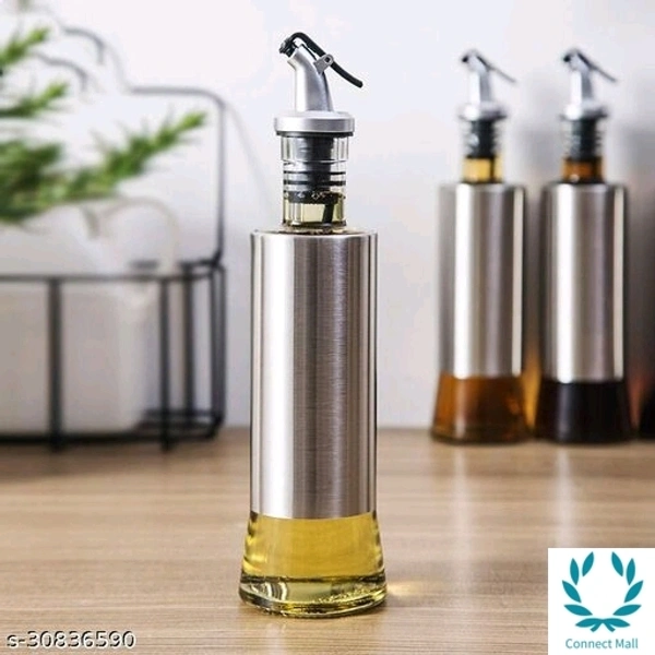 Stainless Steel With Glass Oil Dispenser