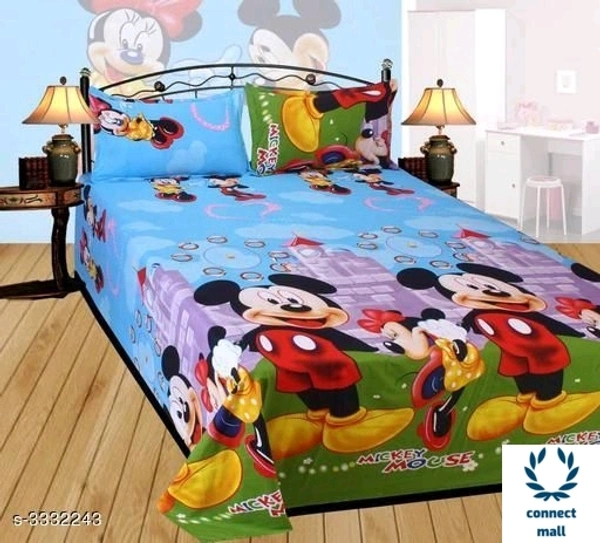 Graceful Bedsheet - 90cm ×90 cm, Blue, Poly Cotton