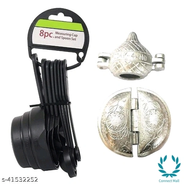 Measuring Cups With Aluminum Gujiya & Modak Maker Mould