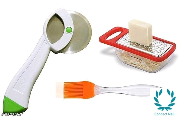 Pizza Cutter Grater And Slicon Oil Spliter