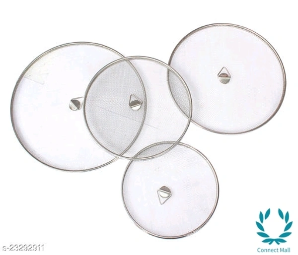 Stainless Steel Kitchen Accessories Stainer Lid Set Of 4 Stain Cover / Vessel Cover