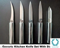 Kitchen Knife Peeler With Wooden Stand