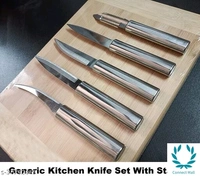 Kitchen Knife Peeler With Wooden Stand