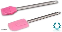 Slicone Spatula And Oil Brush With Stainless Steel Handle