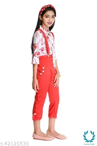 Fancy Top & Bottom Set - 2-3 Years, Red