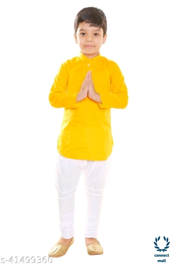 Ethnic Wear - 3-4Yrs, Yellow & Blue, Cotton