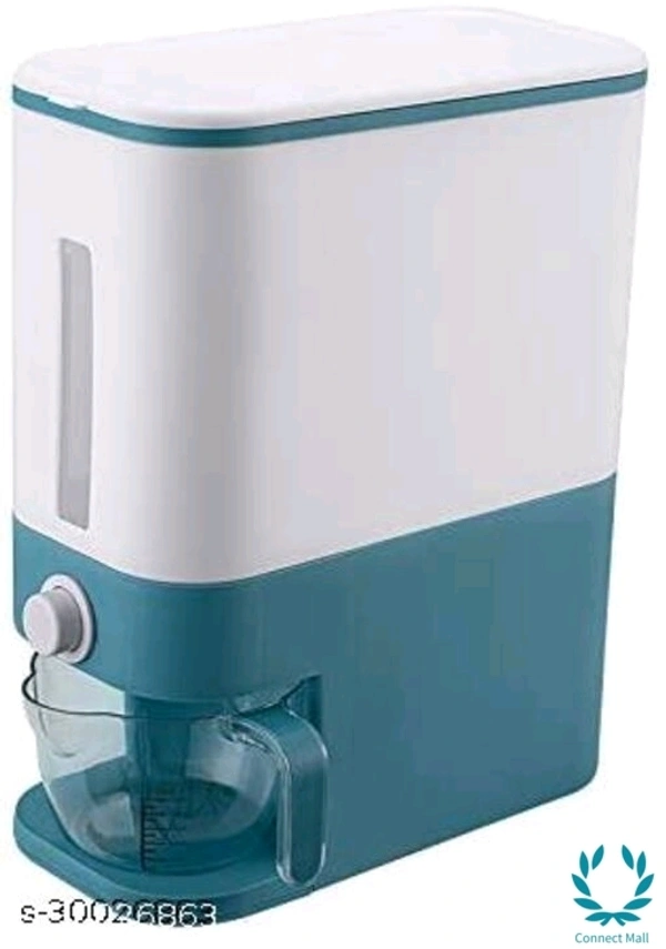 Rice Storage Container 10kg Gray Colour - 10kg, Blue, 1 Pc