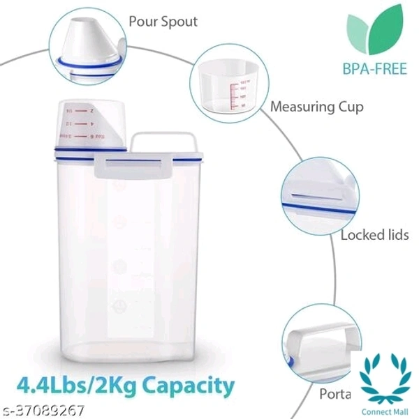 Essential Jar & Containers - 2Kg Capacity - 2Kg, Plastic , 1 Pc