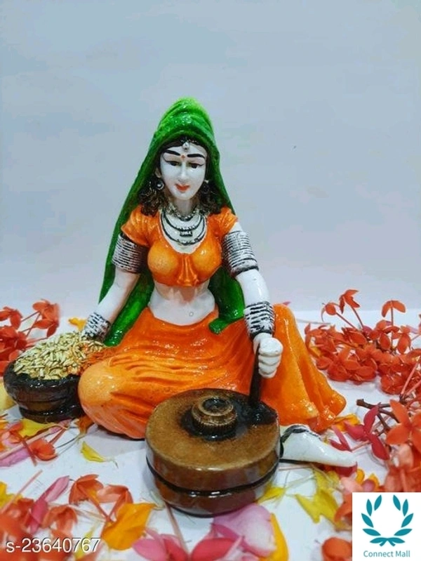 Rajasthan Lady Grinding Grain