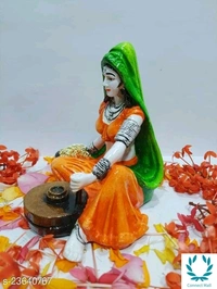 Rajasthan Lady Grinding Grain