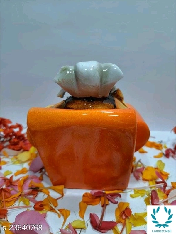 Polyresin Lord Ganesh Using Telephone On Sofa