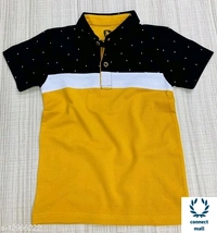 Boys T.Shirt - 2-3 Yrs, Black & Yellow, Cotton