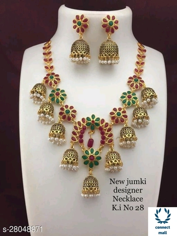 Shimmering Jewellery - Ajustable , Golden & Green, Metal Brass