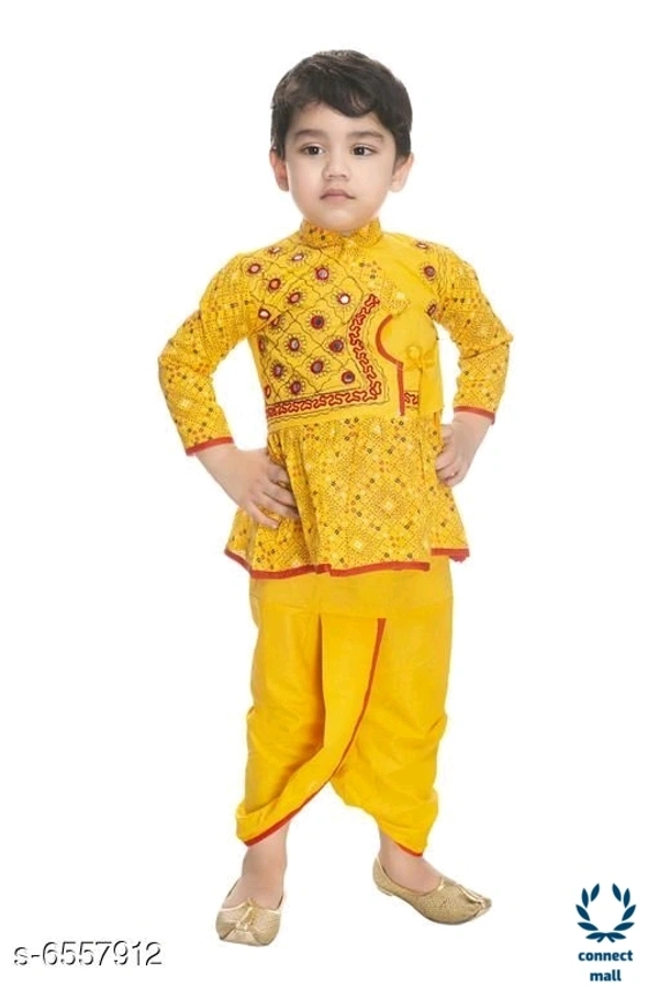 Ladoo Gopal Dress - 0-1Yrs, Yellow, Cotton